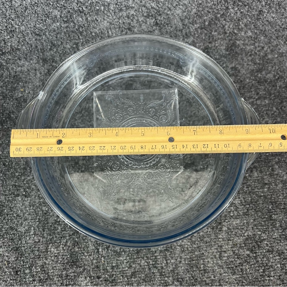 Vtg Fire King Philbe Sapphire Blue Casserole Lid / Pie Dish Anchor Hocking Glass - Picture 8 of 14
